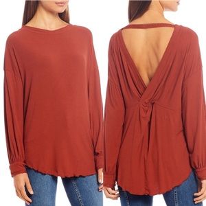 Free People Shimmy Shake Top in Burnt Orange
